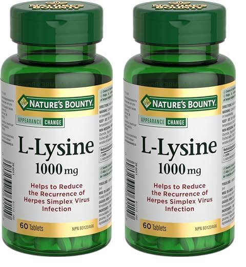 Nature's Bounty L-Lysine - 1000 mg - 60 Tablets (Pack of 2)