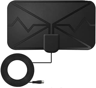 TV Antenna for Smart TV, Antenna TV Digital HD Indoor, 360°Reception,Support 4K 1080p Smart Television, Detachable Signal Amplifier-Signal Booster-HDTV Antenna 10ft Coaxial HDTV Cable