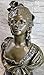 A French Hand Made Bronze and Ormolu Bust of Marie Antoinette Signed by Gerome Home Décor Artwork Handcrafted by Think Bronze