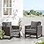 MIULEE Outdoor Seat Cushion Set Light Grey 24 x 24 x 4 Inch Waterproof & Fade Resistant Deep Seat and Back Patio Furniture Cushions with Handle and Adjustable Straps Cushions for Chair Couch