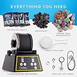 NATIONAL GEOGRAPHIC Kit de tumbler de rock professionnel - Kit de tumbler Rock complet avec durable 2 Lb. Barrel, Rocks, Grit et Breveté GemFoam Finition de mousse polonaise, éducative STEM Trousse scientifique