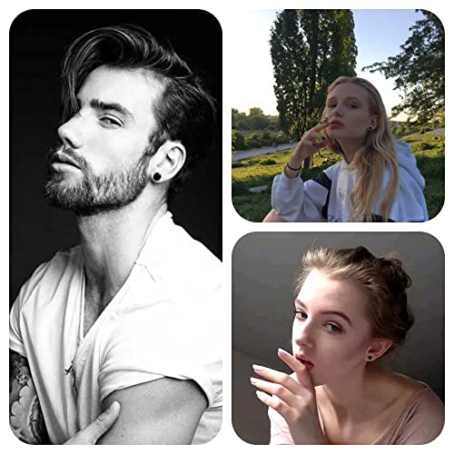 HENGYID 3 Pairs Magnetic Earrings for Men - Stainless Steel Allergy-Free and Hypoallergenic Non-Piercing Earrings - Non-Piercing Cross Studs earrings Unisex4