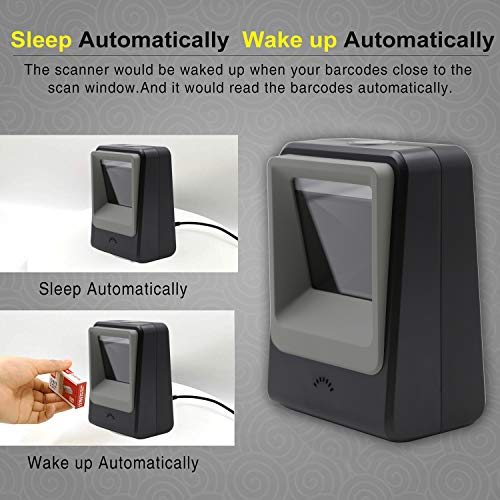 Buy TEEMI Handsfree 1D 2D Barcode Scanner, QR Omnidirectional Desktop