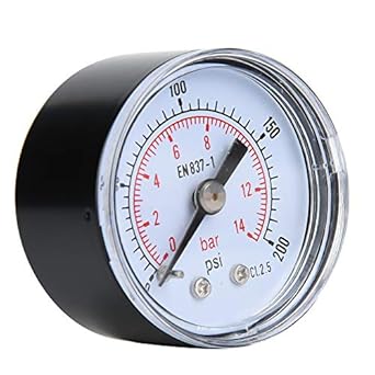 Manometro Universale 0-60 Psi / 0-4 Bar – Quadrante 50 Mm, Attacco In Ottone 1/4 NPT, Per Aria, Acqua, Olio