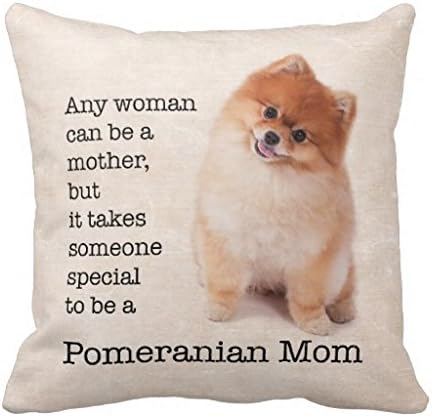 Gifts for Mother's Day Cotton Canvas Cushion Cover Pillowcases Pomeranian Mom Throw Pillow Decorative Pillow Cases Home 16" 18" 20"