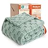 Bedsure GentleSoft Sage Green Throw...