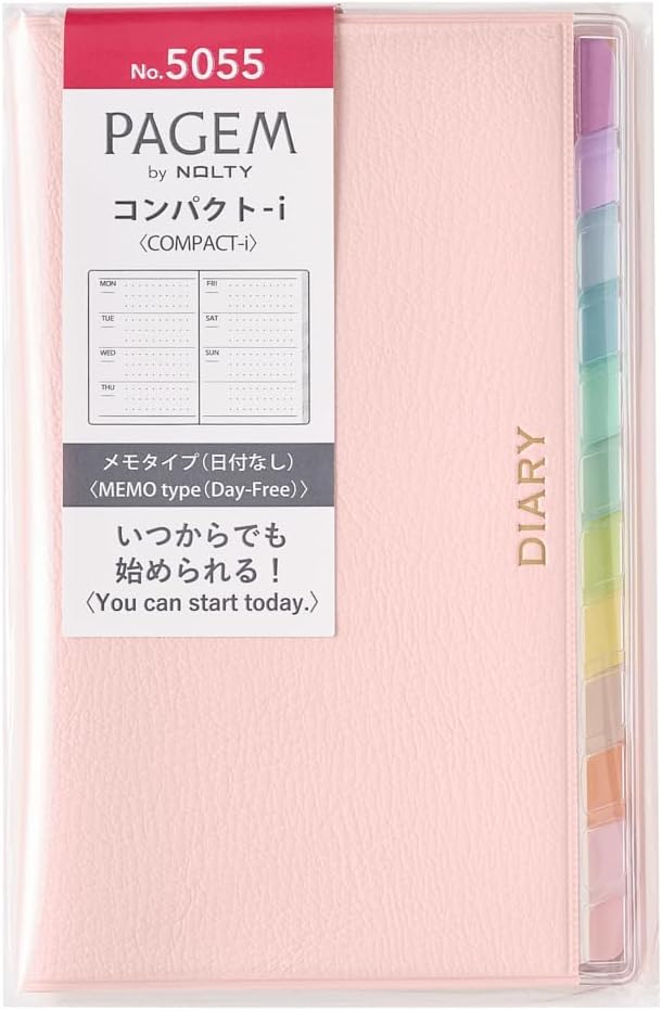 NOLTY PAGEM Compact-i Memo Free Log, Japanese Edition, Pink, 5055