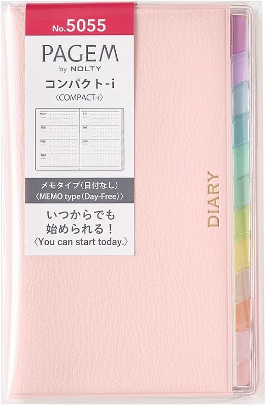 NOLTY PAGEM Compact-i Memo Free Log, Japanese Edition, Pink, 5055
