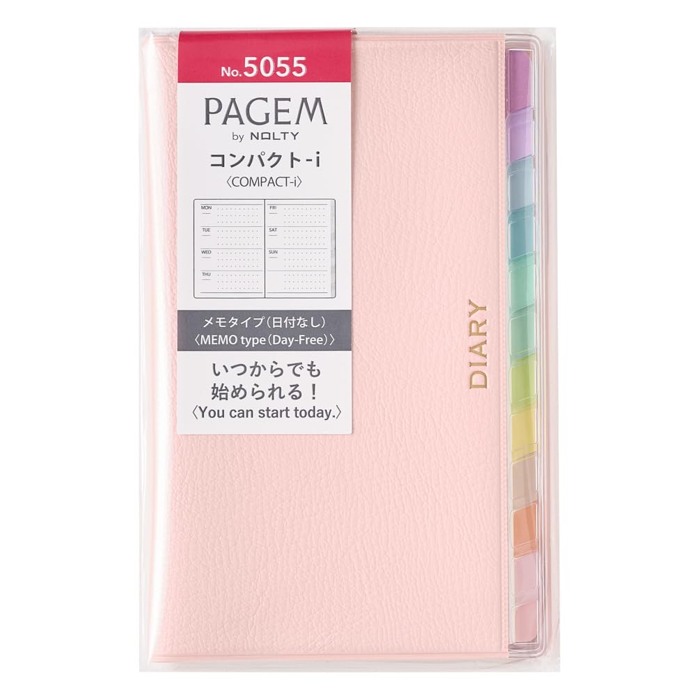 NOLTY PAGEM Compact-i Memo Free Log, edición japonesa, rosa, 5055