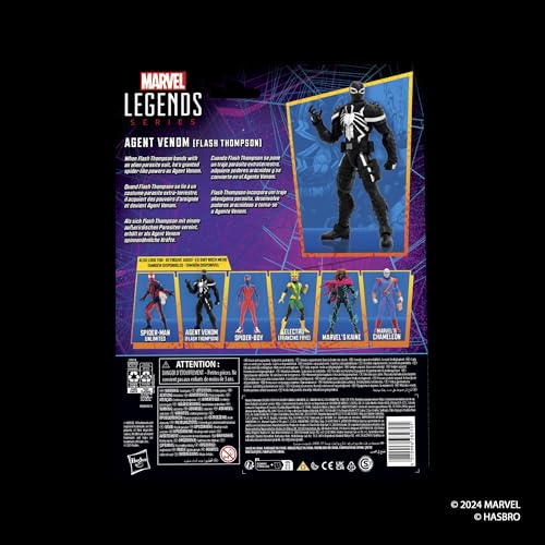 Marvel Legends Series Agent Venom (Flash Thompson) Action-Figur zu den Comics, Schwarz