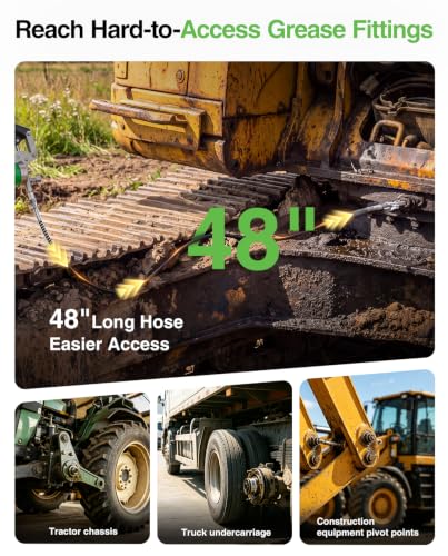 Image of TaskStar Grease Gun Hose, 48-Inch 12000 PSI for All 1 /8 inch NPT Grease Guns