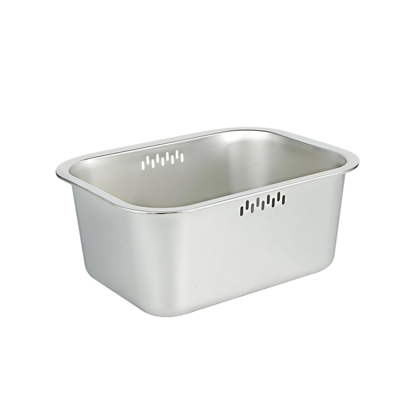 Stainless Steel Square Colander Multipurpose Kitchen Strainer for Efficient Draining Washing Rice Vegetables Space Saving Design Stainless Steel Square Colander Multipurpose Kitchen Strainer for Rice