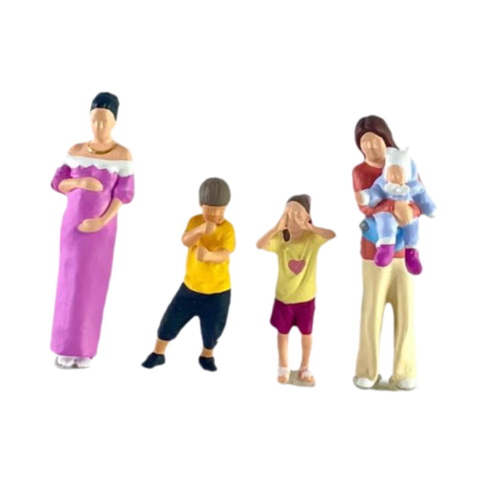 LIXSAZSE Miniature People Figure Toys Diorama Model Endless Possibilities for Creative Fairy Garden Designs Resin Model Train Layout Architectural Building
