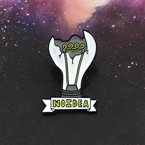 Preisvergleich Produktbild QISKAII Glühbirne Band Brosche Kreative Unvollständige Glühbirne NOIDEA Banner Emaille Anstecknadel Ledermantel Punk Abzeichen Electricia Freunde Geschenk