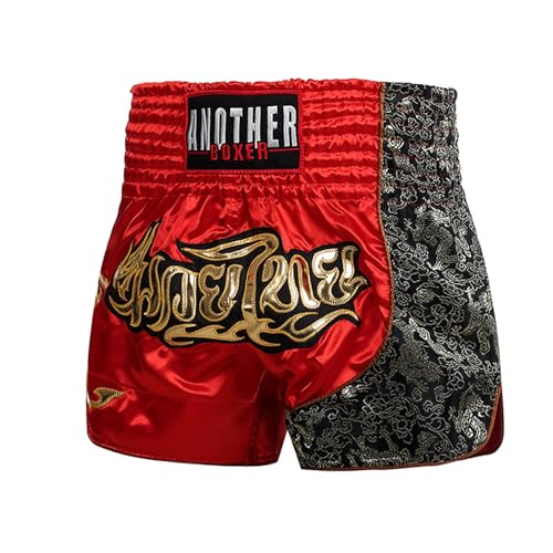 ARIASS Pantalones cortos de Muay Thai, pantalones cortos de MMA para entrenamiento y kickboxing, pantalones cortos de entrenamiento de lucha de boxeo, pantalones cortos de gimnasio para hombres, mujer