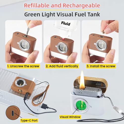 Encendedor Smart Kerosene con 4 Modos de Ignición, Diseño Cámara miniatura 4