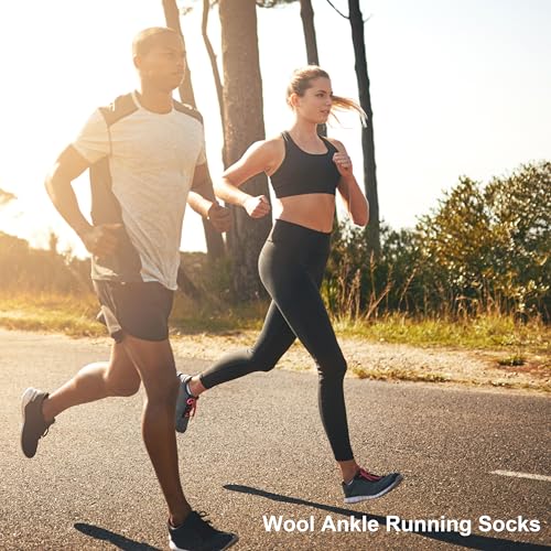 Toughland Merino Wool Socks for Men & Women – 80% Merino Wool, No Show, Lightweight, Cushioned for Running, Hiking4