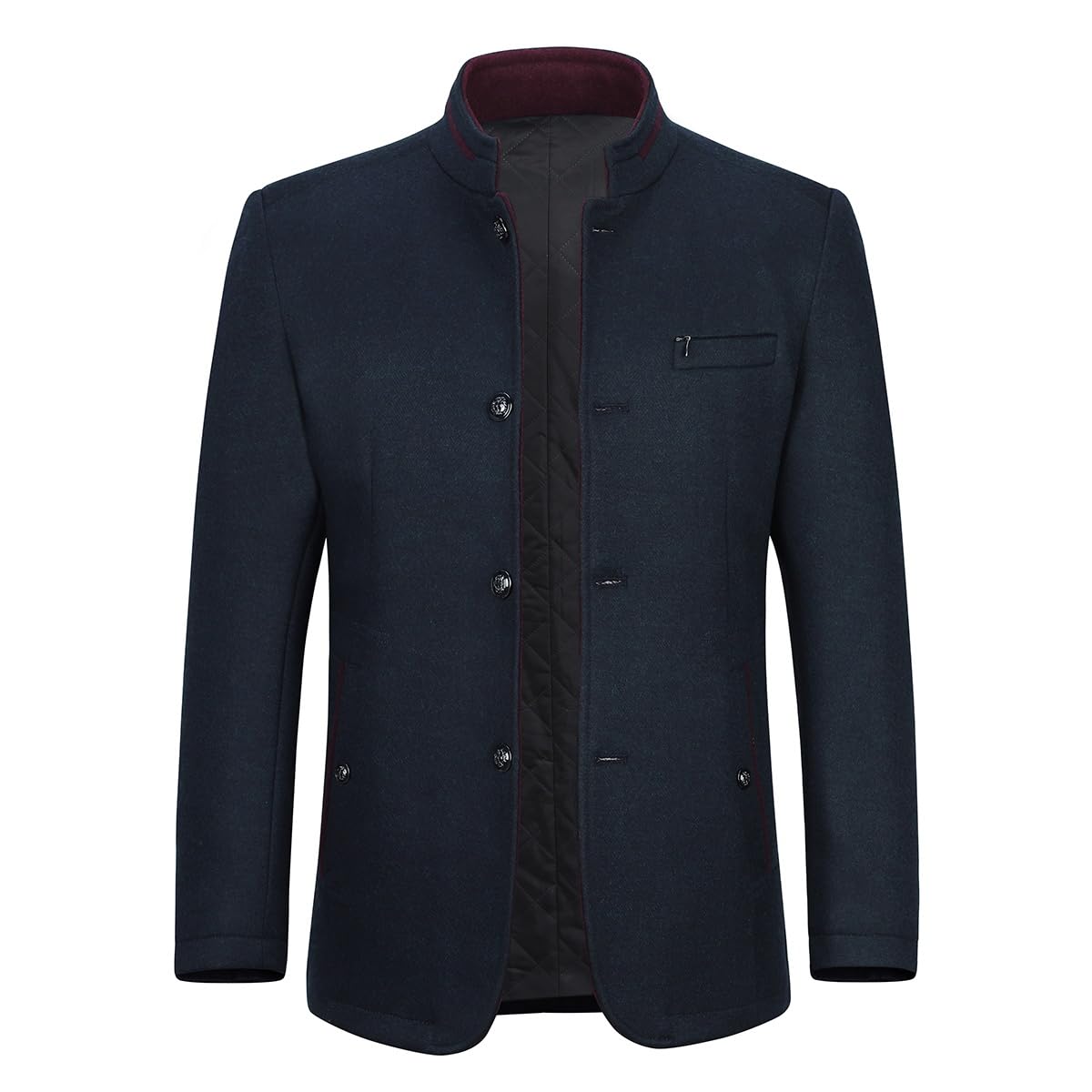 Allthemen Cappotto da Uomo Casual a Manica Lunga Trench Coat Ufficiale con Collo Giacca Lunga Generale Fit Cappotto Invernale Caldo Con Bottoni
