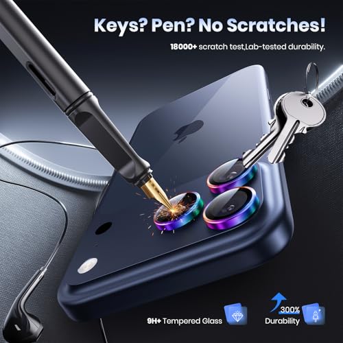 Image of Hoerrye Camera Protection for iPhone 17 Pro /iPhone 17 Pro Max - Individual Camera Protection, Anti-Scratch, 9H Hardness Film, Scratch-Resistant, Military Grade Space Titanium Drop Protection