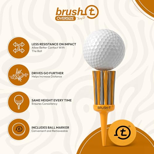 BRUSH T Premium Plastic Golf Tees