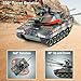 Supdex 1:18 RC Tank, 2.4Ghz German Leopard II Remote Control Tank Model Toys, Battle Army Tank 15 Channel with Smoke Light and Sound, Military Toy for Adults and Kids That Shoots BBS