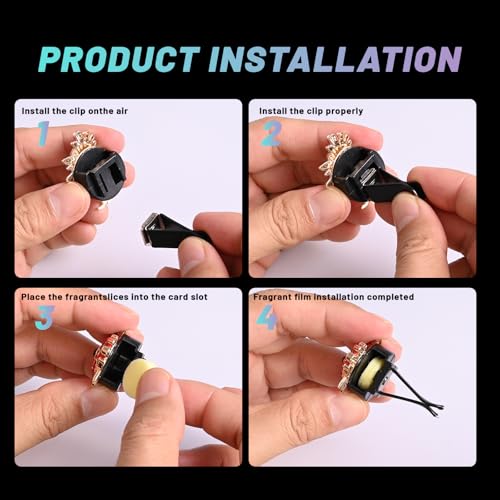 Image of 5 PCS Chicken Car Decor,shiny Rooster Air Freshener Vent ClipsCar Accessories Decoration for ,Reusable Essential Oil Diffuser,Universal for Most Cars (Chicken)