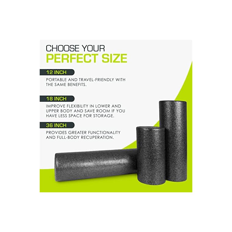 ProsourceFit High Density Foam Rollers 12 - inches Long, Firm Full Body Athletic Massage Tool for Back Stretching, Yoga, Pilates, Post Workout Muscle Recuperation - Image 6