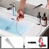 5 Pcs Drain Unblocker Set 118 inch Drain Auger Wire 61 inch Flexible Pipe Cleaner Brush and 19.7 inch Sink Unblocker Tool Drain Snake for Kitchen Bathroom Shower Plughole Unblocker - Image 4