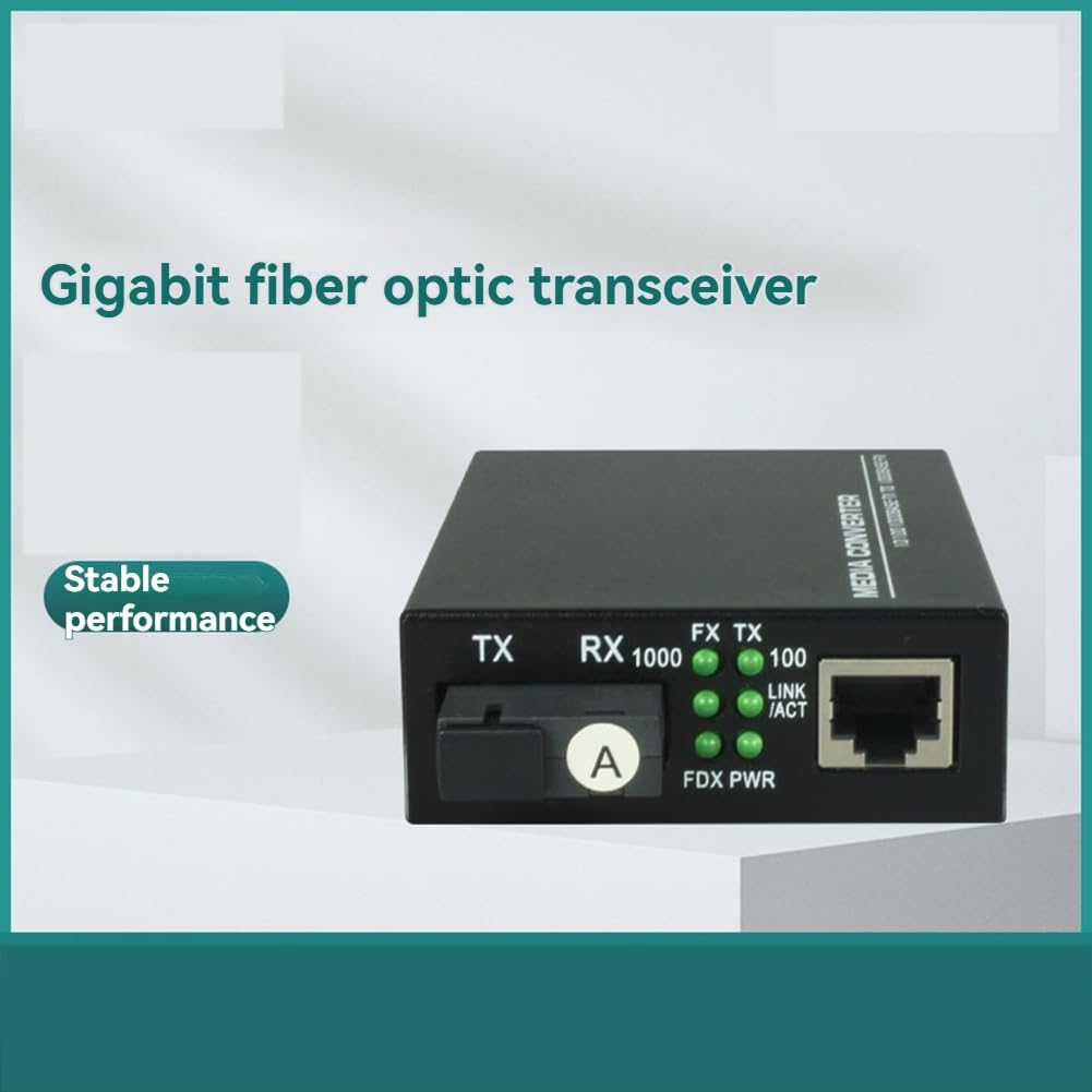 1 Paire de Convertisseurs de M�dia RJ45 vers Fibre + 10G avec Prise Europ�enne. Convertisseur Ethernet RJ45 vers + 10/100/1000M/2.5G/10G Gigabit Transceiver Core.
