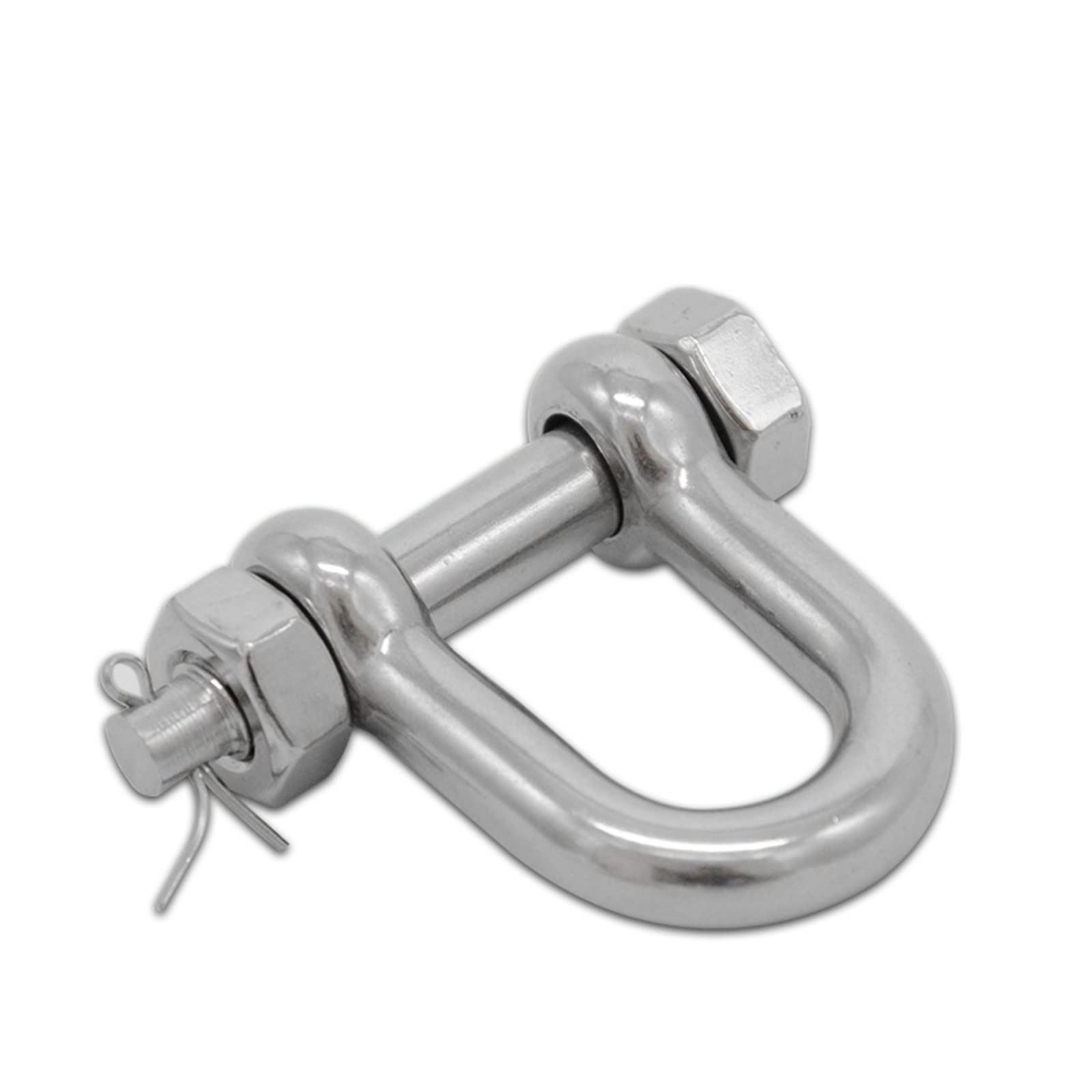 d Ring, Stainless Shackle,Small Shackle,5pcs/10pcs 304 Stainless Steel M6/8/10/12 DEE Shackle Pin Nut Safty Pin Steel Buckle Bolt Anchor Safty Shackle Outdoor Tools(M10 X 5pcs)