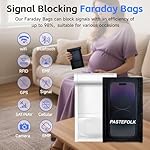 2 Pack Faraday Bags for Phones & Car Keys - Magnetic Closure, Waterproof Phone Signal Blocking Pouch, Faraday Cages for Anti-Theft, Anti-Tracking, Anti-Hacking L - Image 2