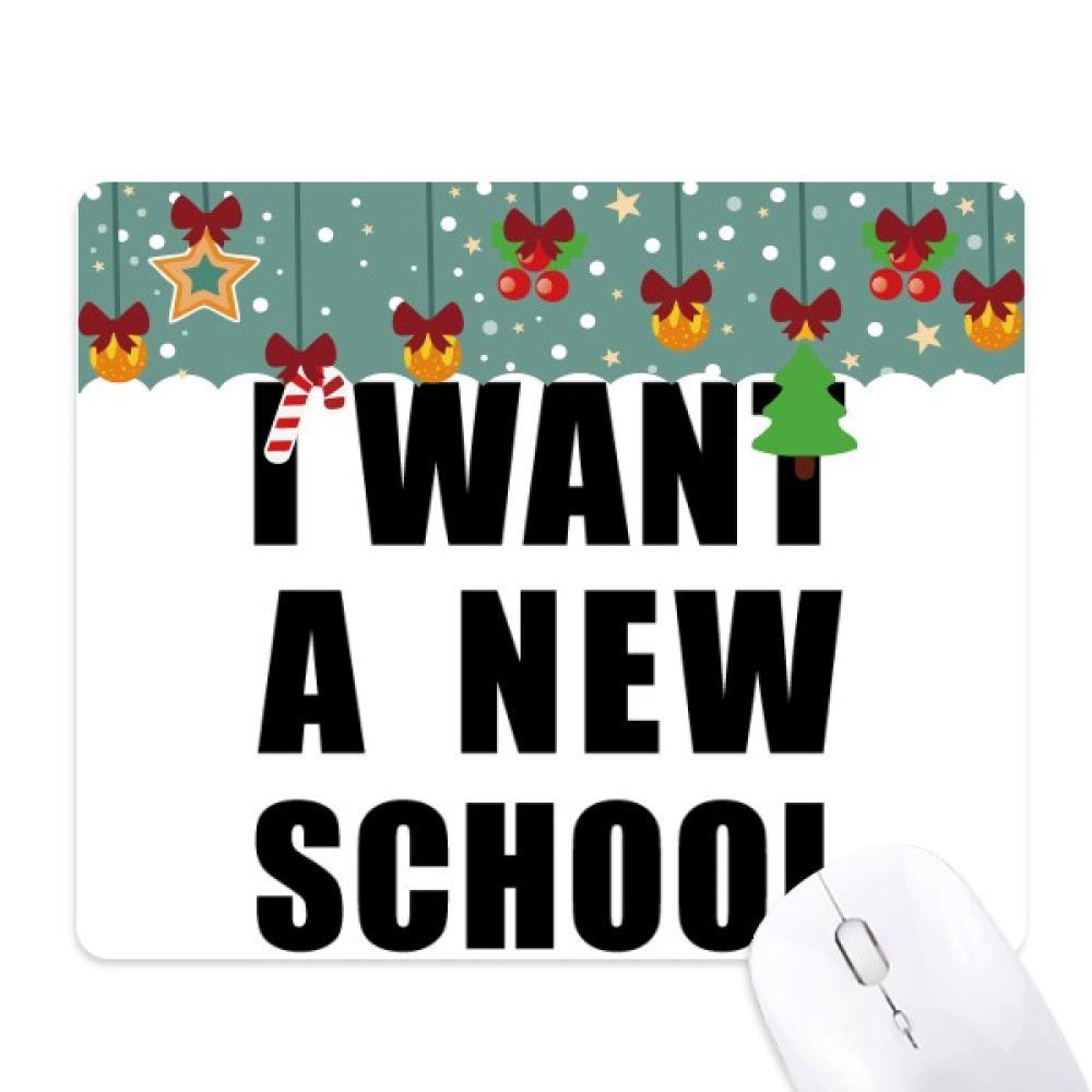 Tapis de souris I Want A New School en caoutchouc de bureau