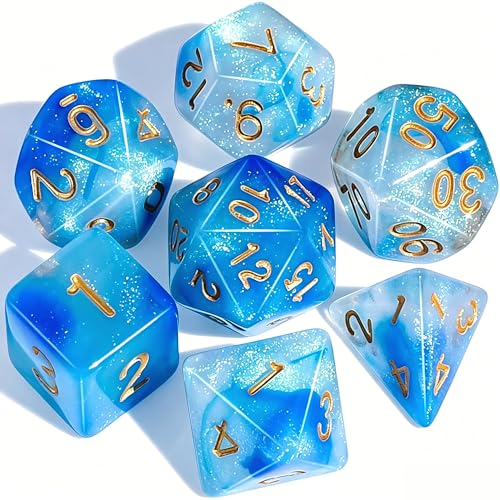 Image of CiaraQ 7pcs Polyhedral Dice Set for Dungeon and Dragons MTG Table Games