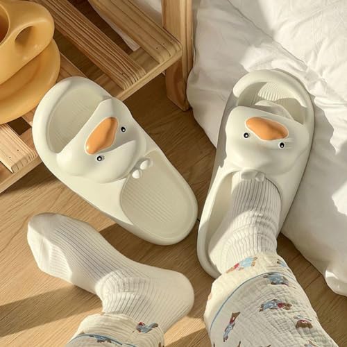 Image of Cartoon Duck Slippers Slides for Women Men Cute Cloud Slides Slipper Unisex Animals Beach Slippers Lightweight Summer Shoes
