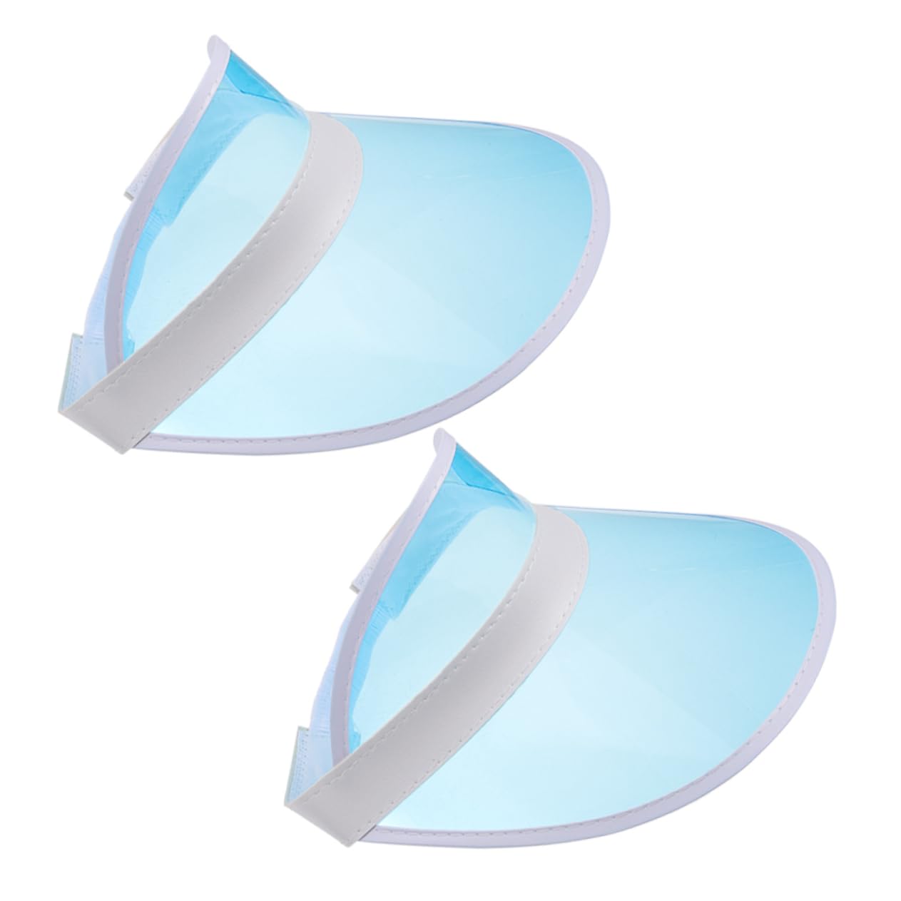 ibasenice 4 Ensembles Chapeau De Soleil Extérieur Casquette Sport Casquette Anti UV Visière pour Femme Capuchon Supérieur Creux De Randonnée Visière Femmes Plastique PP Sky-Blue 2 Pièces * 4