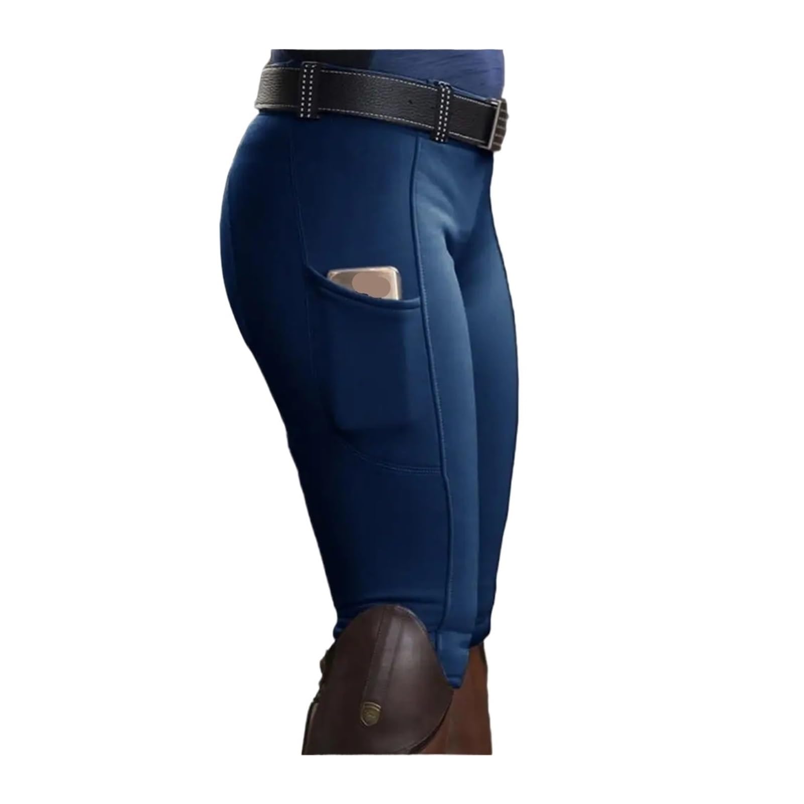 Mallas de equitación con bolsillo y realce cadera for mujer, pantalones, calzas ecuestres Para Equitación
