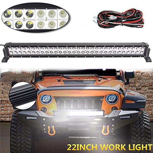 Willpower 42 pulgadas 180W barra de luz directa led spot spot flood Combo Luz de trabajo con soporte de montaje y arnés de cableado para 4x4 todoterreno SUV UTE ATV camión