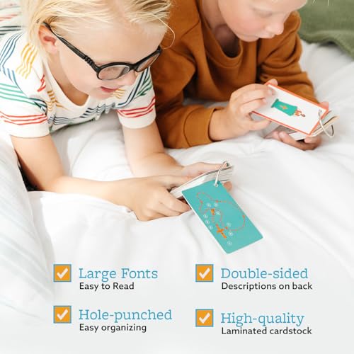 How to Pray the Rosary Cards - 27 Catholic Prayers Cards with 1.5" Metal Ring - Vibrant Colors, 2.5" x 4" Religious Cards - Ideal Rosary Gift for Children and Adults4