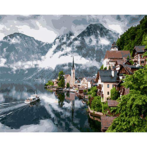 Peinture par numéros idée cadeau anniversaire loisir créatif paysage WNV212