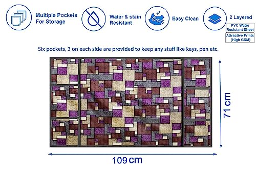 Image of Stylista Refridgerator top Cover Suitable for Samsung RR21C2F25HT /HL, 189 Liter Fridge, Dimension (WXD) 71x109 CM, Seamless Pattern Magenta