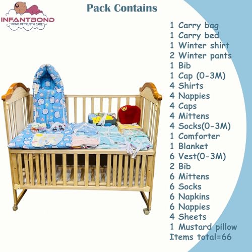 Image of Infantbond Baby Clothing Combo | 66 in 1 New Born Baby Complete Combo (0-6 Months)