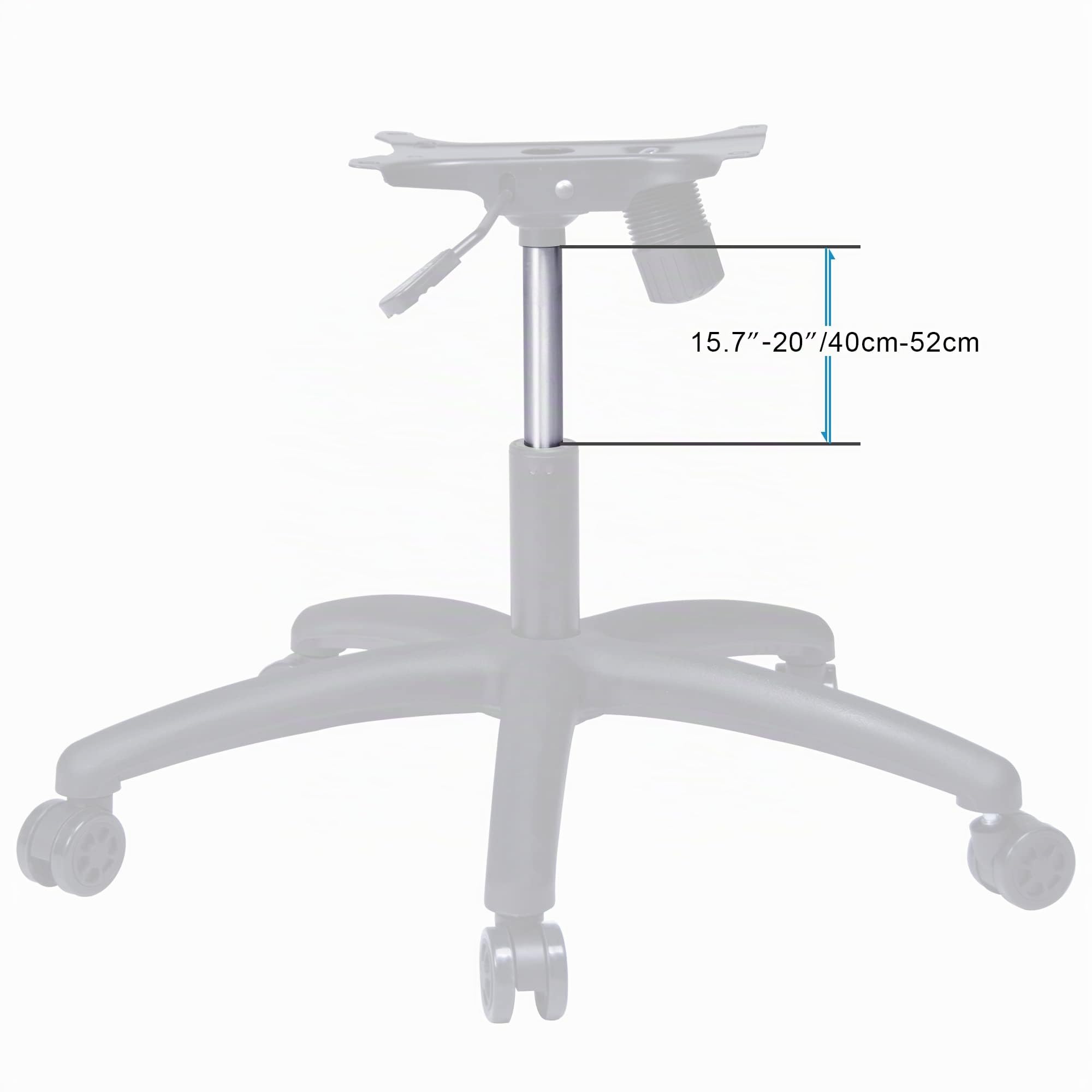 Yoogu Base de repuesto para silla de oficina de videojuegos de alta resistencia de 28 pulgadas, 350 libras, base giratoria con soporte de placa inferior, cilindro y ruedas