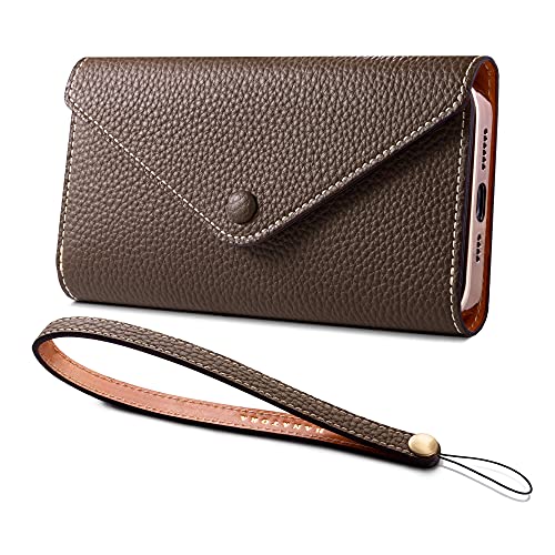 iPhone12 Pro Max 三つ折り 手帳型 ケース 本革 レザー カバー かっこいい おしゃれ カード収納 シンプル 大人 スマホケース 高級 メンズ レディース プレゼント WH-12ProMax-Taupe