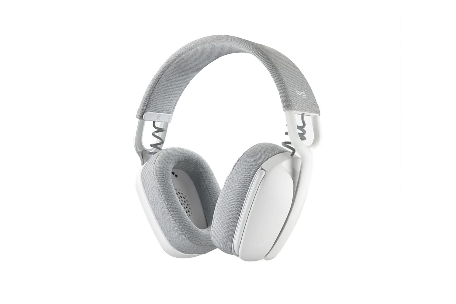 Logitech Zone Vibe 100 Cuffie Wireless Over-Ear Leggere con Microfono con Eliminazione del Rumore, Auricolare Bluetooth Multipoint, Compatibile con Teams, Google Meet, Zoom, Mac/PC - Bianco