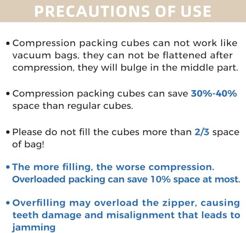Image of BAGAIL 4 Set /6 Set /8 Set Compression Packing Cubes Travel Accessories Expandable Packing Organizers(Purple HalfMesh 6 Set)