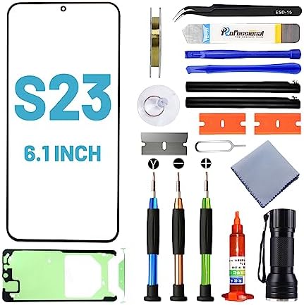Screen Replacement for Samsung Galaxy S23,Replacement Screen for Galaxy S23 Series 6.1 inch,Screen Repair Kit with Waterproof Adhesive(NO OLED & Touch Digitizer)
