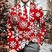 Christmas Blazer for Men Ugly Suit Jacket Funny Xmas Print Blazer Casual Fashion Sport Coat Holiday Party Prom Dinner Watermelon Red