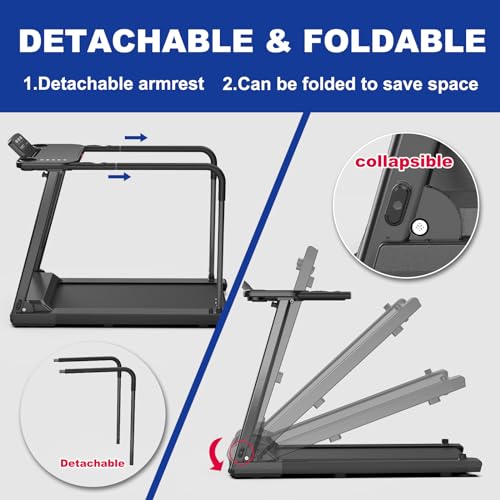 Caminadora plegable con pantalla LCD y capacidad 300 lb miniatura 4
