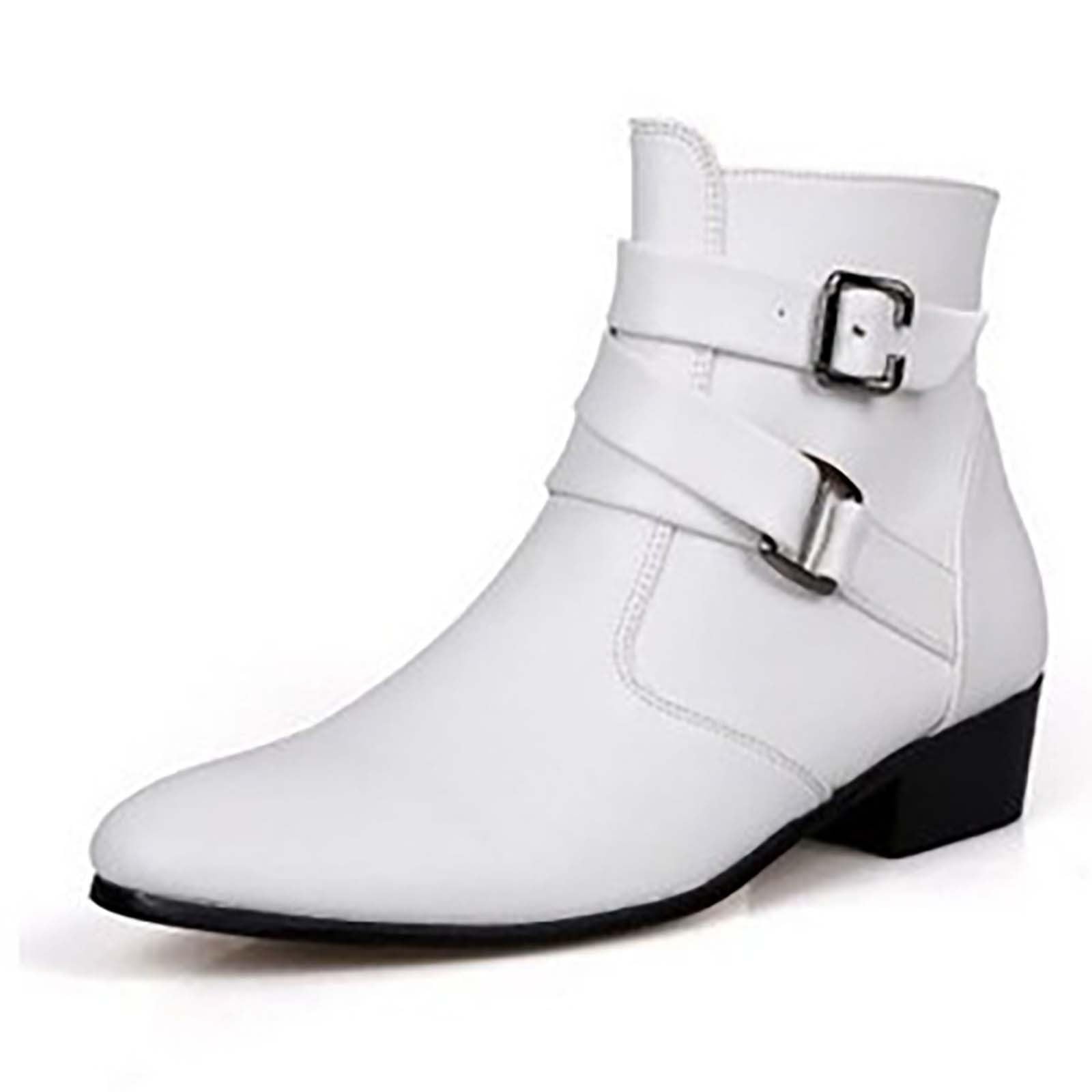 Generisch Stiefel Herren Mit Schnalle,Chelsea Boots Herren Mit Hohen Absatz