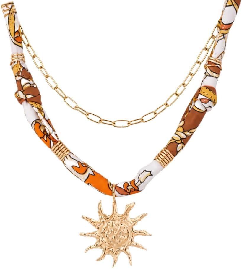 Scarf Necklace for Women Bandana Necklaces Trendy Accessories
